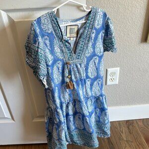Belly by Kristin Bell Blue and White Kids Casual Dress